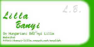 lilla banyi business card